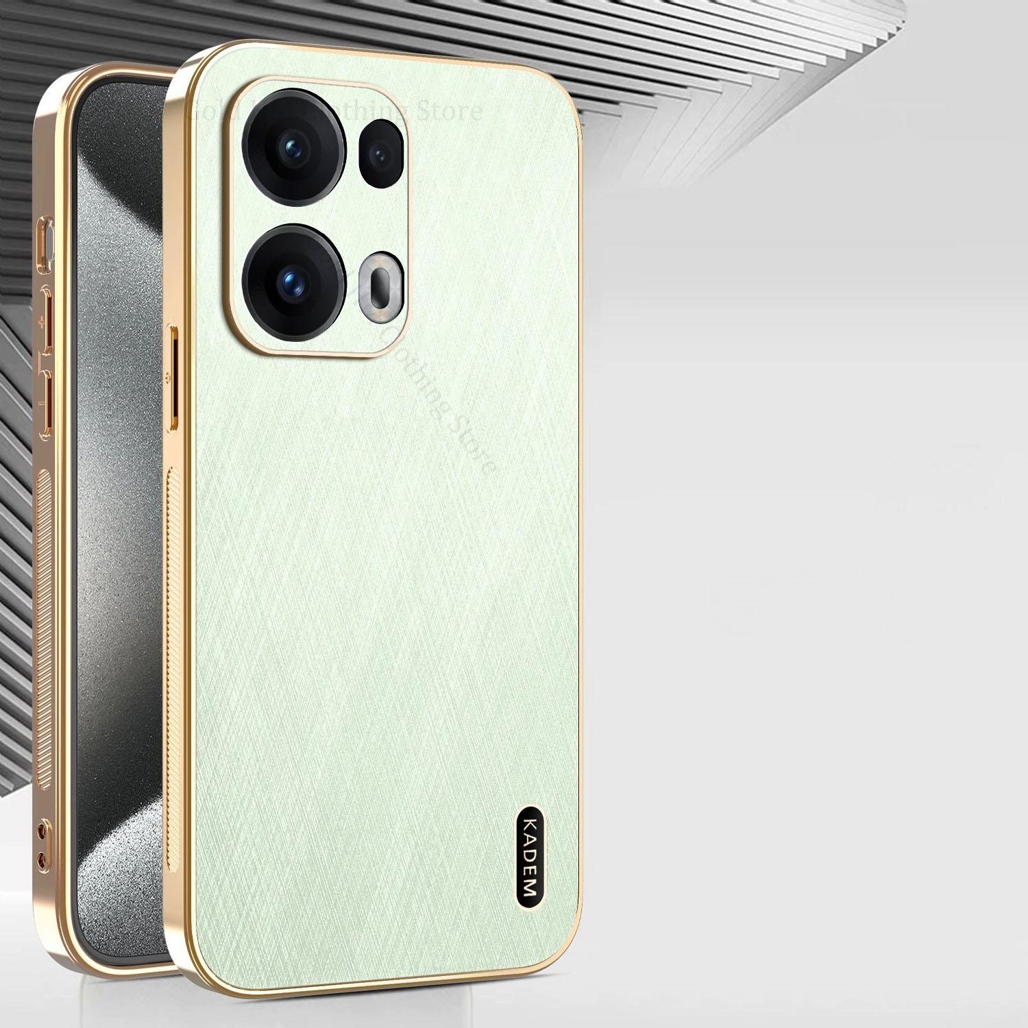 

Чехол из кожи с текстурой золотого шелка с гальваническим покрытием для телефона Oppo Reno13 F 13 Pro Прочный чехол с гальваническим покрытием для Reno 11 10 12 Pro 8 Pro Plus Reno 8 Pro Plus зелёный