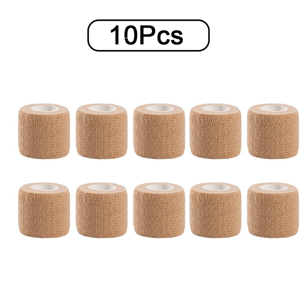 10Pcs Elastic Self Adhesive Athletic Tape 2 5Cm Non Woven Sports Bandage For Foot Support Joint Protection