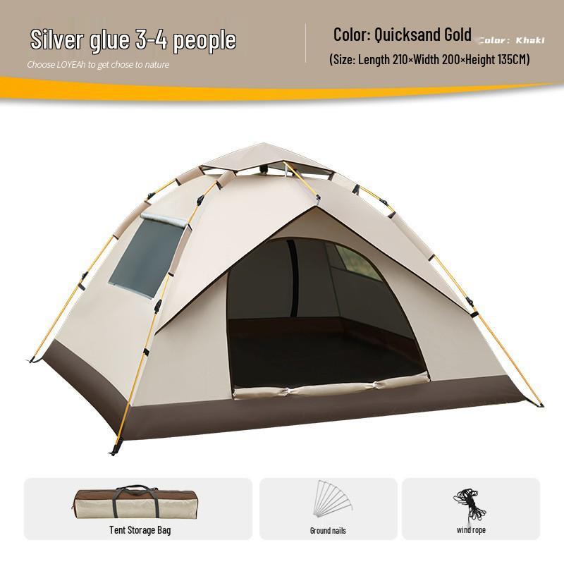 Automatic Pop-up Waterproof Anti-mosquito Camping Tent with UV Protection