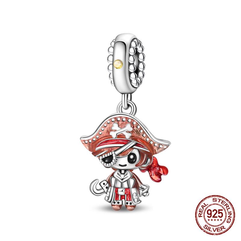 New 100% Copper One-Eyed Monster Puppy Charms Beads Fit Pandora Style Bracelet Diy Jewelry Making Women Gift