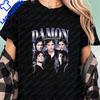 Damon Salvatore Retro Replica Style Unisex Streetwear ShortSleeved TShirt for Both Unisex and WoUnisex with Round Neck