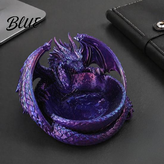 Unique Key Bowl 3D Printed Dragon Jewelry Tray Fantasy Catchall Gothic Storage Tray Holder Medieval Desktop Gift for Fans Cool Office Accessories