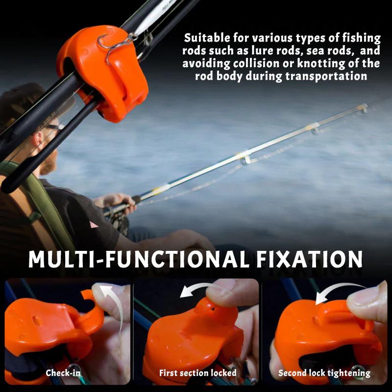1/4Pair Silicone Fishing Rod Holder Ball Straps 5 Hole Lightweight Fishing Tackle Tie Organizer Storage Rack Fishing Accessories