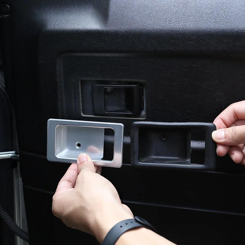 For Land Rover Defender 90 110 130 04-18 Aluminum alloy Silver Car Inside Door bowl decoration cover Defender Auto Accessories XS1
