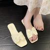 Fashion Women'S Shoes Summer Beach Slippers Flowers High Heeled Sandals for Women Non Slip Flip Flops for Women Indoor Shoes 2025