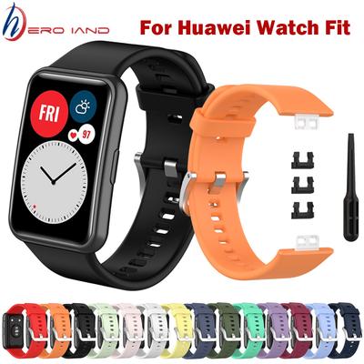 Pulseira de Silicone Colorida Para Huawei Watch FIT Pulseira Para Huawei fit 2020 Pulseira de Substituição Acessórios de Pulseira