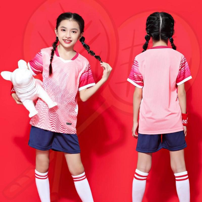 Kids Badminton Table Tennis Uniform Set Boys Girls Sports Training Competition Jersey Custom Print