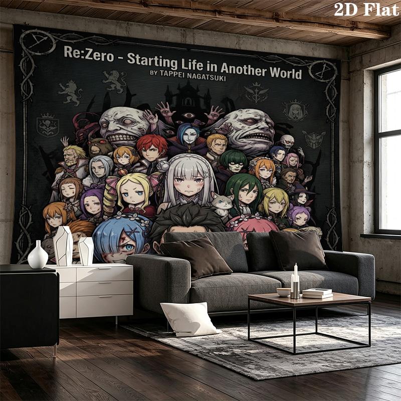 Re Zero Arazzo da Parete Appeso Estetico Coperta in Tessuto Stampato Arazzi Decorativi Per Camera da Letto Soggiorno Decorazioni per la Casa