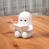 Yousheng Ghost Reading Book Figurine, 3D Printed Cute Mini Sitting Ghost Statue for Halloween Bookshelf, Desk, Indoor Home