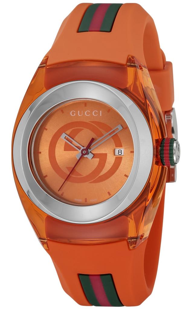 Watch SYNC Orange Dial Quartz Daily Waterproof Mineral Glass 35mm YA137311 Orange [Gucci] Men's [Item]