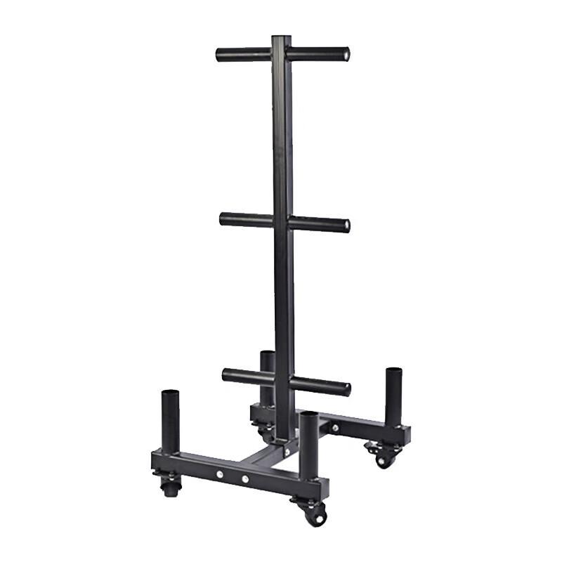 Movable Olympic Barbell Plate and Bar Rack