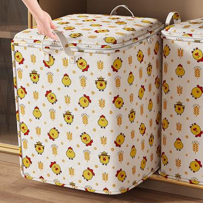 Foldable Quilt Storage Bag Large Capacity Clothing Wardrobe Organizer Dust-proof Organizer Blanket Packing Storage Box withZippe