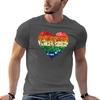T-shirt Cuore Arcobaleno LGBT Sportiva Traspirante Manica Corta