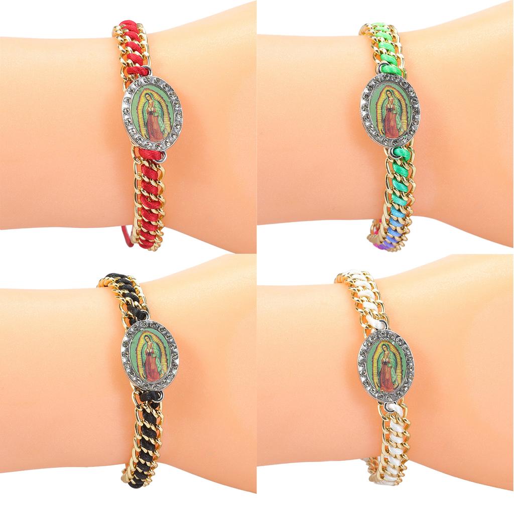 Hand-woven Virgin Mary Bracelet Good Luck Bracelet Gifts for Friend and Lovers