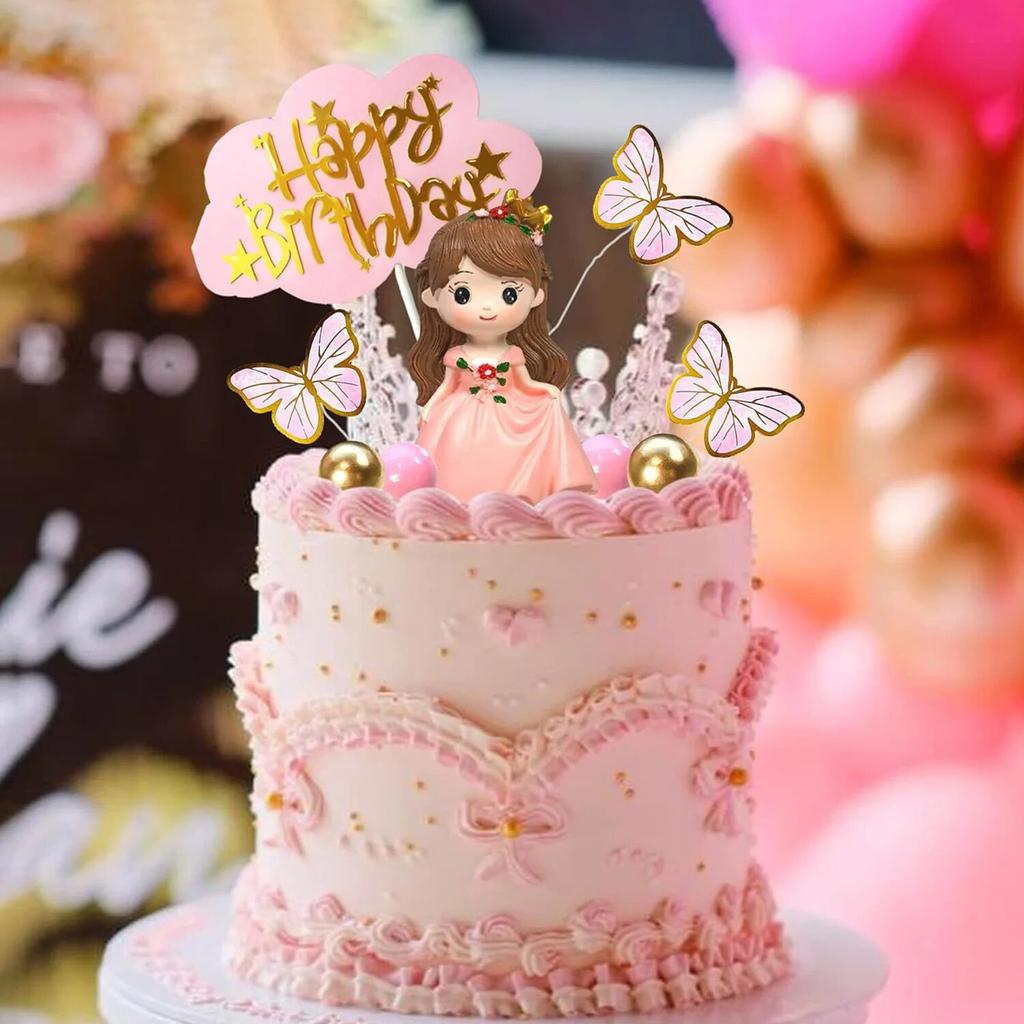 Prinzessin Cake Topper Schloss Kuchen Dekoration Lieblich Rosa Prinzessin Stern Schloss Ball Kuchen Topper Rosa Schloss Kuchen Dekoration mit B
