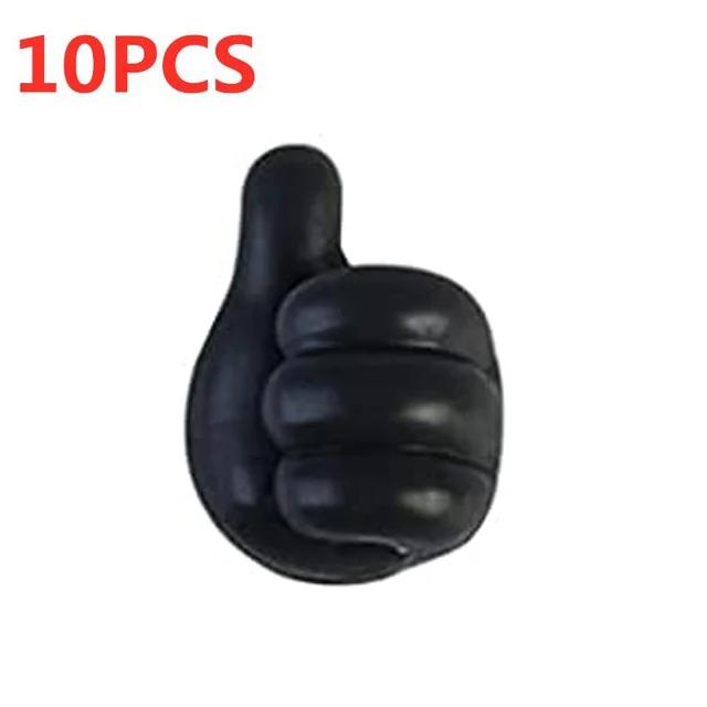 4/10 Stück selbstklebende Daumen-Wandhaken aus Silikon, multifunktionaler selbstklebender Kabel-Organizer-Clip, Schlüsselhaken, Wandaufhänger, Aufbewahrungshaken