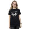 DC Comics Womens/Ladies Superman Man Of Steel Shield Cotton Boyfriend T-Shirt