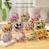 Flower Before the Moon Creative Building Blocks - Compatible with LeJi Toys, Gift & Desktop Ornament for Kids