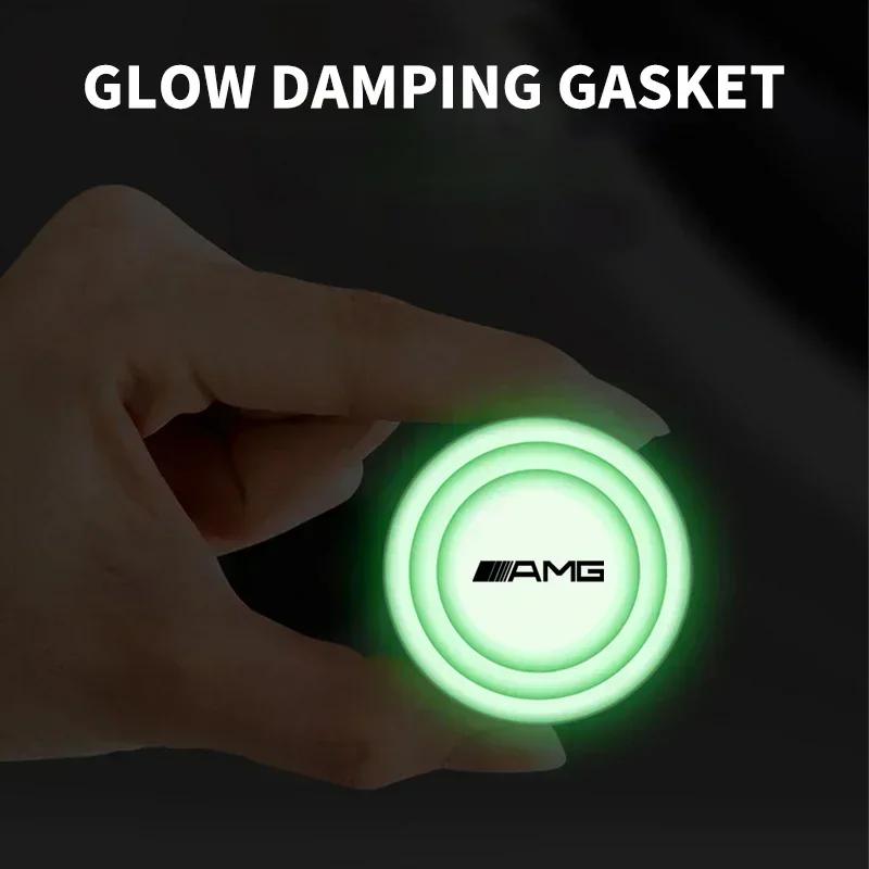 RAT2 1/2/4pcs Car Trunk Sound Insulation Pad Luminous Shock Absorber For Mercedes Benz AMG W204 W205 W203 W211 W212 W213 W201 W210