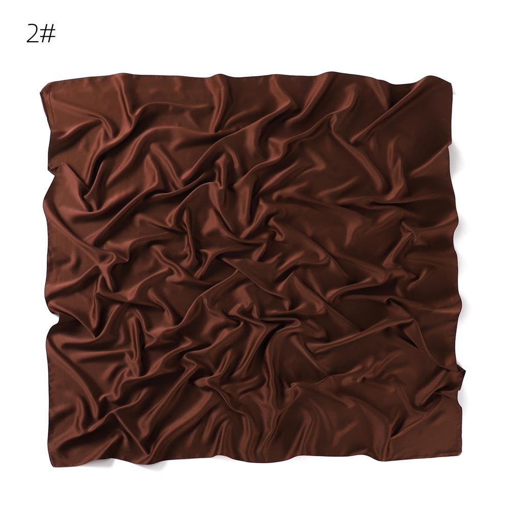 115*115cm Premium Satin Square Scarf Good Quality Silk Muslim Women Hijab Good Stitching Scarves Turkey Turban Ramadan Hijabs