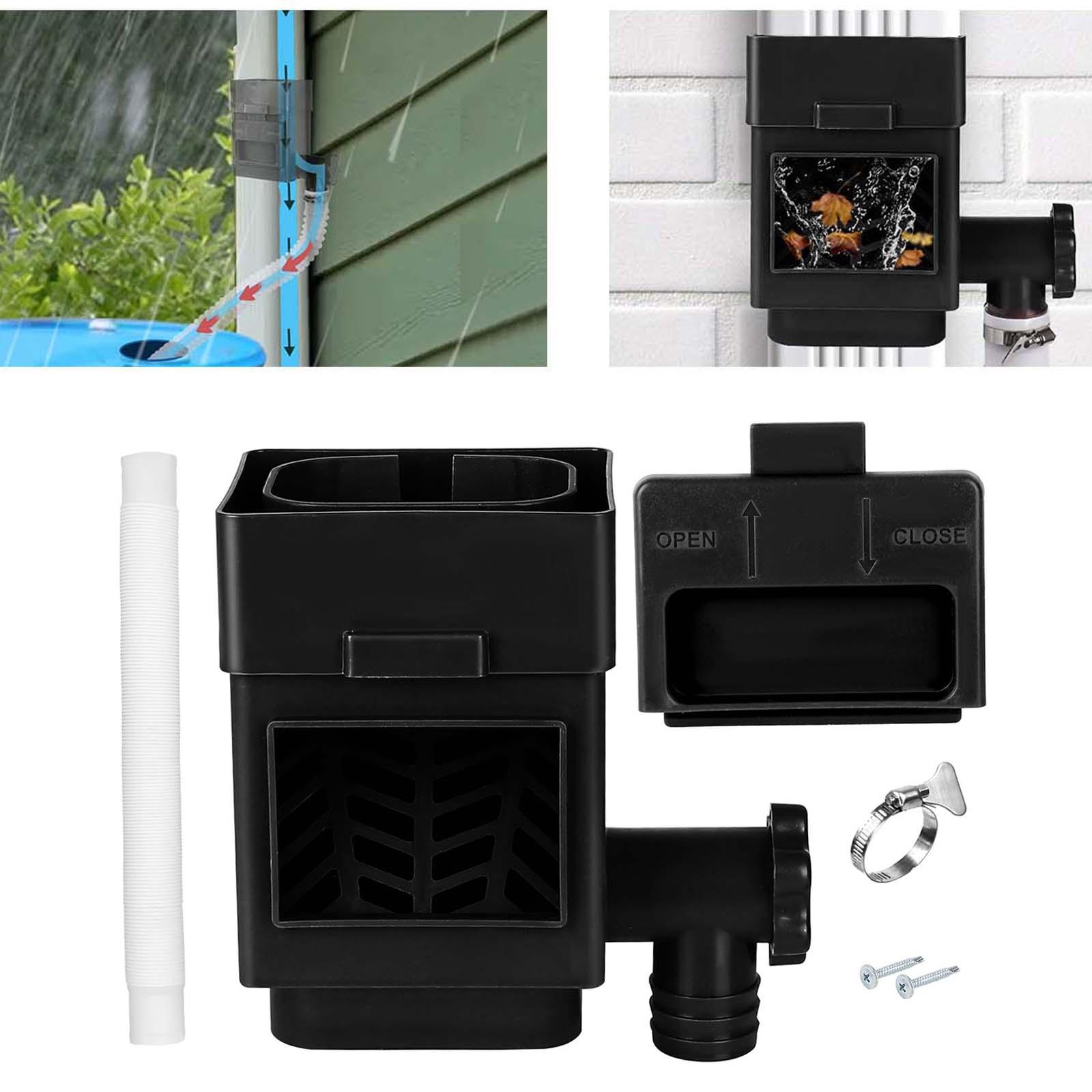 

Rainwater Collection System Rainwater Collector for Downspouts Watering Yard чорний