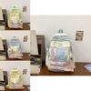 Fashionable Color Blocked Letter Embroidery Star Decoration Student Backpack For School Education