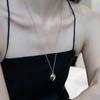 BOLD ROUNDED CAP NECKLACEsilver