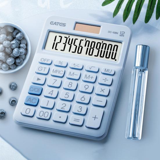 Desktop Calculator with Big Buttons Large Display Screen Dual Power Source Battery Powered Portable Calculator