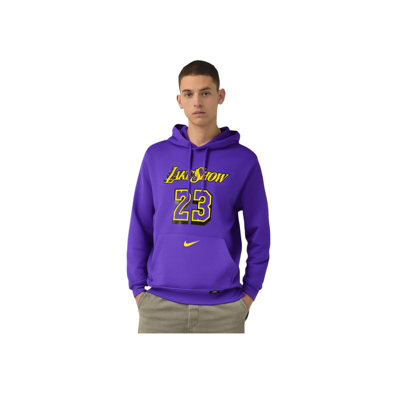 

Коллаборация Nike X NBA Толстовка-пуловер из флиса LeBron Los Angeles Lakers City Edition Мужские худи Фиолетовый FZ0553-504 M