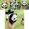 Fluffy Panda Keychain With Tail Plush Backpack Ornament Hanging Decoration