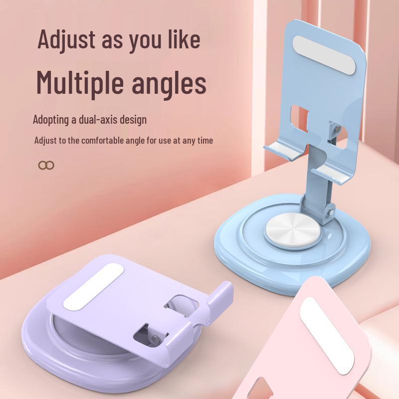 Rotating Metal Phone Stand: Foldable, Portable, and Sturdy