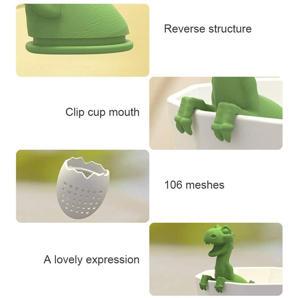 Dinosaurs Shaped Tea Filter Silicone Tea Infuser Heat Resistant Lovely Baby Dinosaurs Shaped Tea