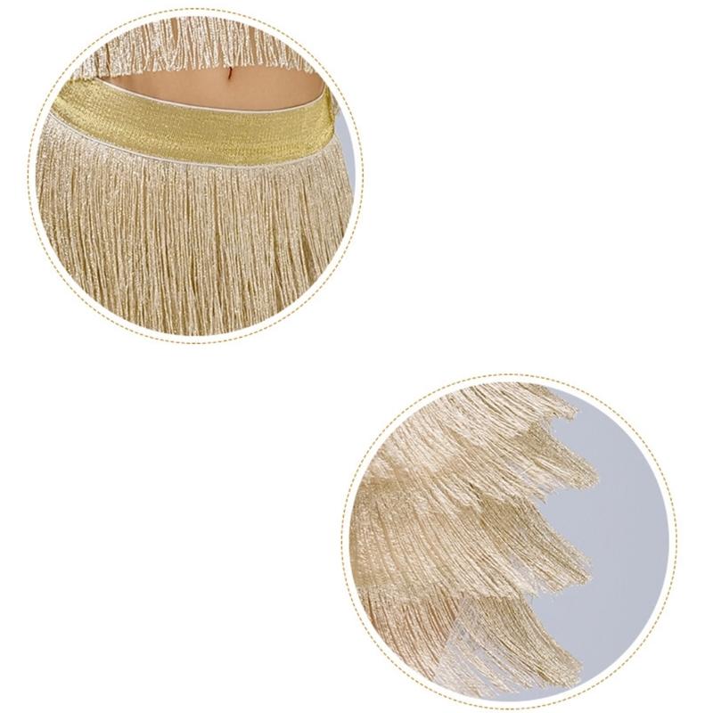 Competition Ready Latin Dance Dress Body Stretch Fabric Multi Layer Swing Fringe Professional Performances Wear