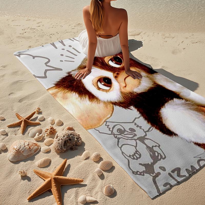 Mysterious Little Monster Beach Towel, Super Soft Microfiber, Gift for Her/Him, Birthday, for Pool, Beach, Travel, Home Decor Fan gifts