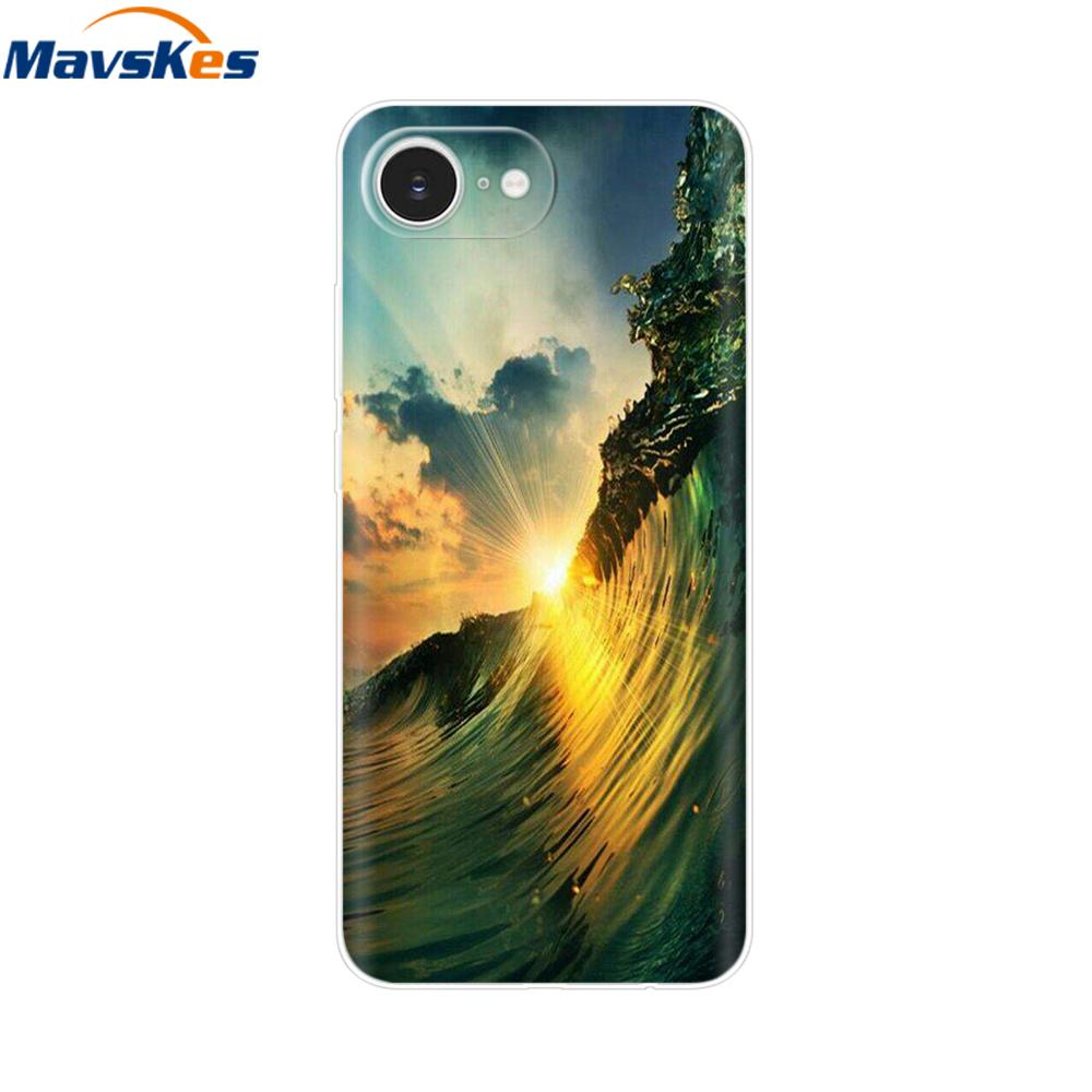 For iPhone 16e Case For Apple iPhone 16e Case Luxury Clear Painted Cover Case For iPhone 16e 16 E Coque Protective Cover Fundas