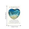 Blue Pocket Heart Stone with Card Meditation Balancing Stone  Stress Support