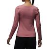Jordan Solid Color Casual Stretch Long Sleeve T-Shirt Women Tops Stardust-Red FB5201-618