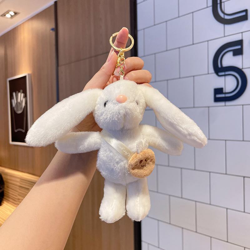 15cm Rabbit Keychain Pendant Doll Plush Toy  Mini Couple Backpack Pendant Doll Keychain