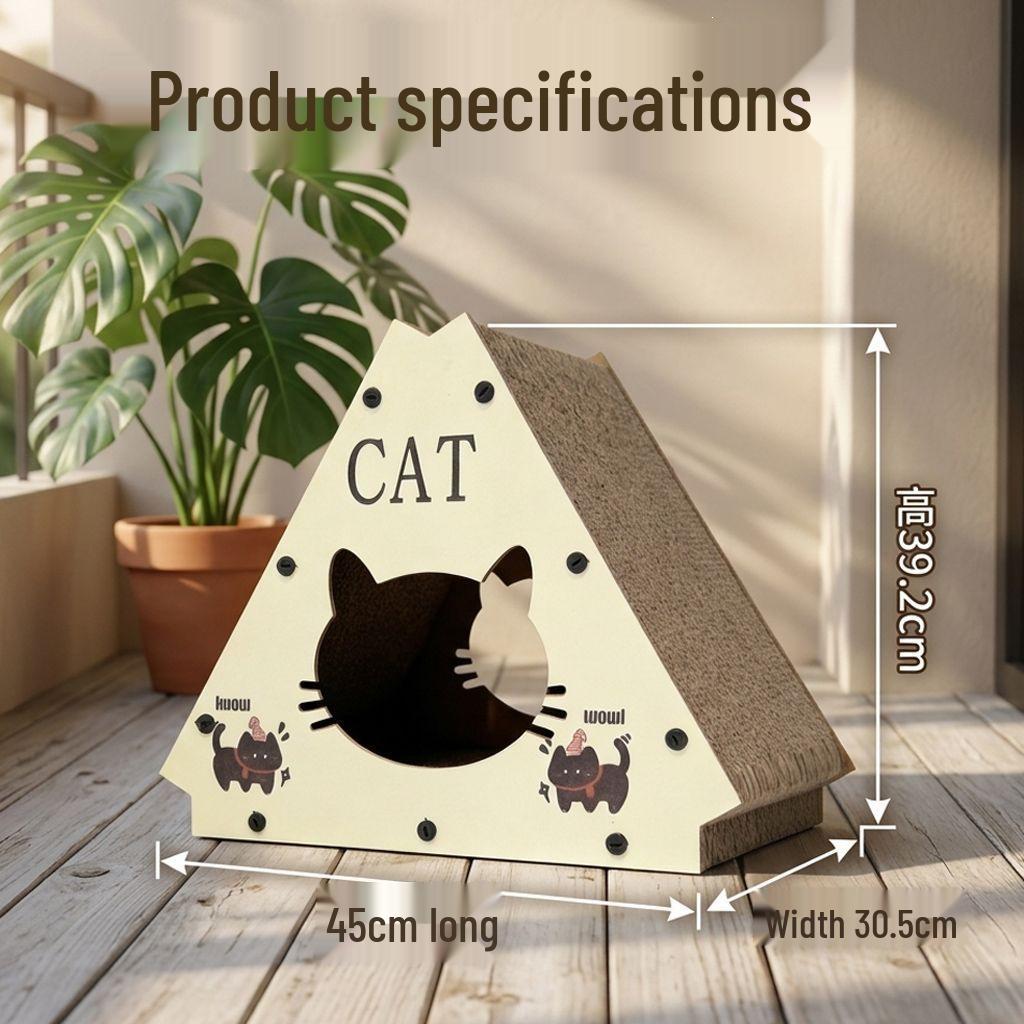 Triangle Vertical Cat Scratching Post - Wear-Resistant, Scratch-Resistant, Thick, Dense, Non-Shedding Cat Entertainment Board