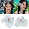 Simulated Flower Hair Clip Unique Phalaenopsis Side Bangs Women Barrettes Hairpin Hair Accessories Wedding Party Styling