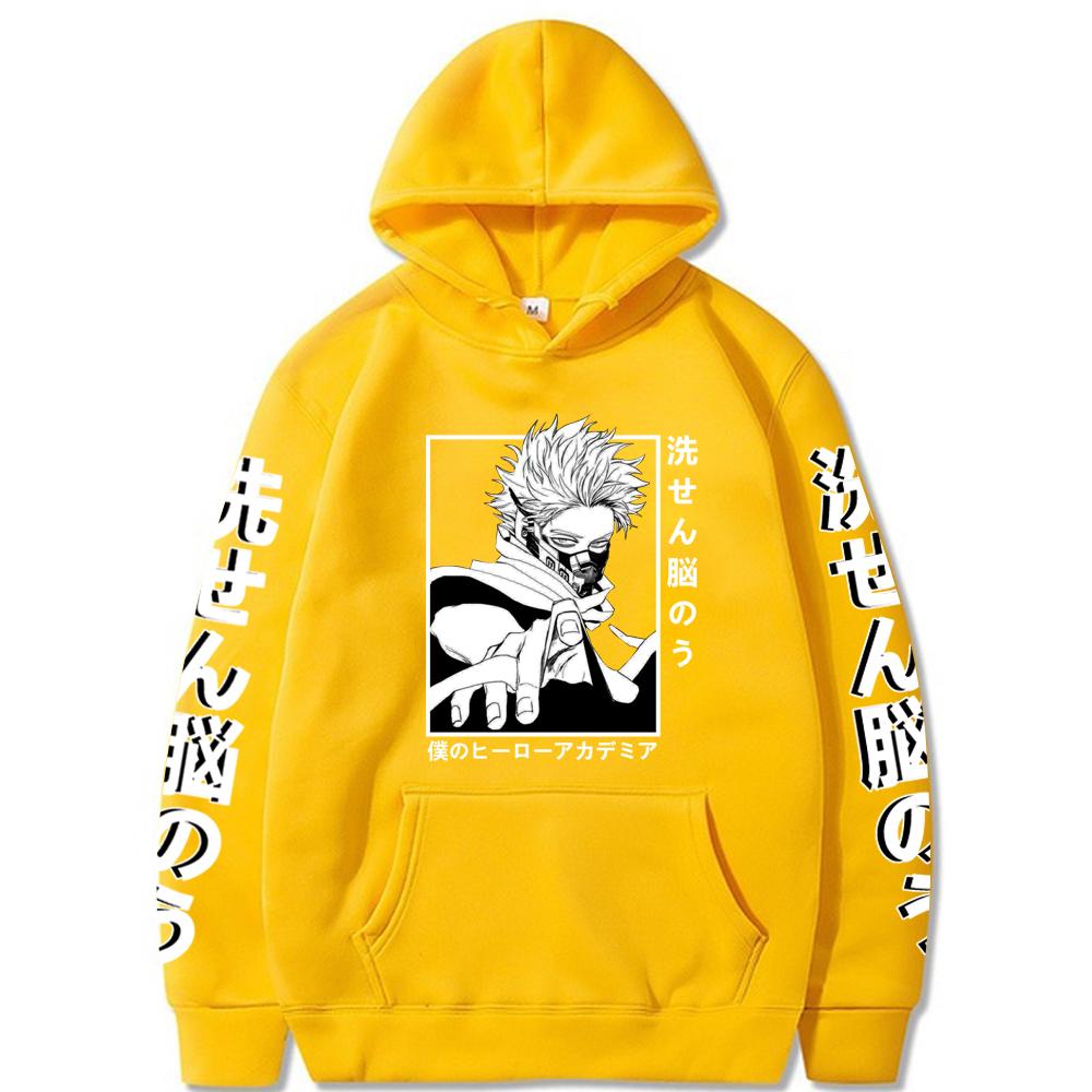 

My Hero Academia Shinso Hitoshi Japan Hot Anime Мужские и женские толстовки с капюшоном Уличная одежда Унисекс Верхняя одежда Хип-хоп Одежда Топы 4XL жёлтый
