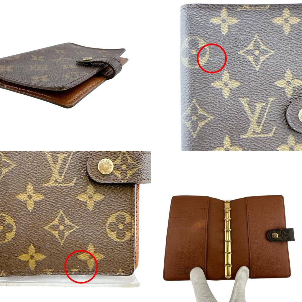 LOUIS VUITTON Monogram Agenda PM R20005 Notebook cover Monogram canvas Brown Used