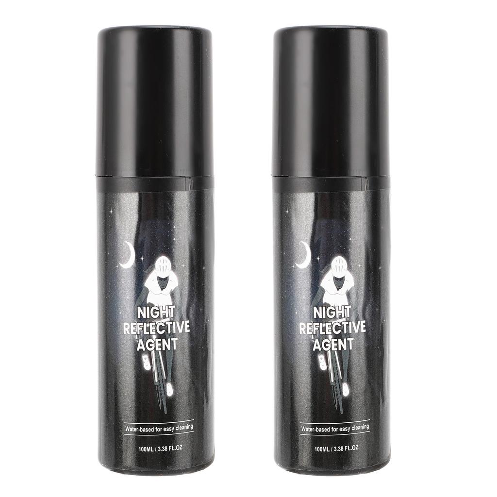 2 Pcs Reflective Spray Paint 100ml White Glow In The Dark Spray Long Lasting Reflective Glow Paint for Clothes Bike