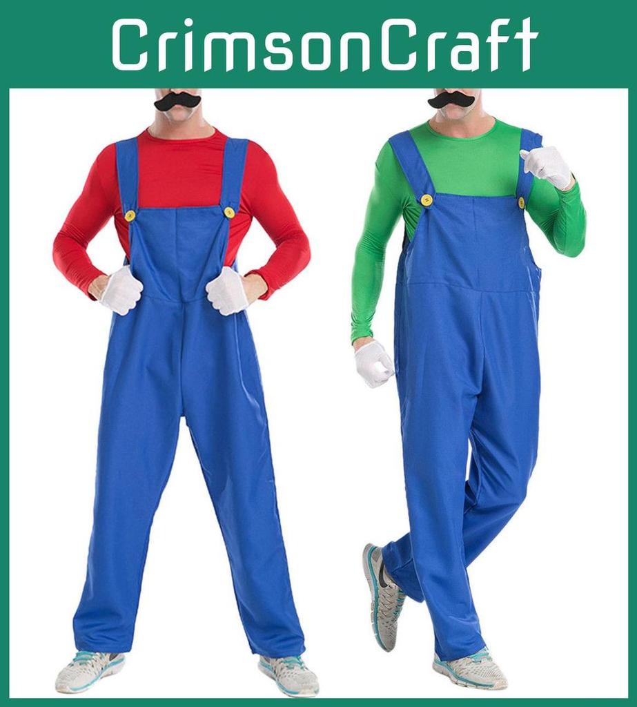 Super Mario Bros Luigi Costume For Kids And Adults Breathable Full Body Cosplay Dress With Exquisite Workmanship