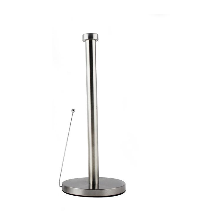 Stainless Steel Holder Easy Install Stainless Steel Paper Towel Holder No-Drill Vertical Kitchen Rack for Rolls & Tissues