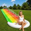 Inflatable Water Slide Outdoor Backyard Sprinkler Slip and Slide Mat Durable Summer Water Play Toy for Kids and Family Fun