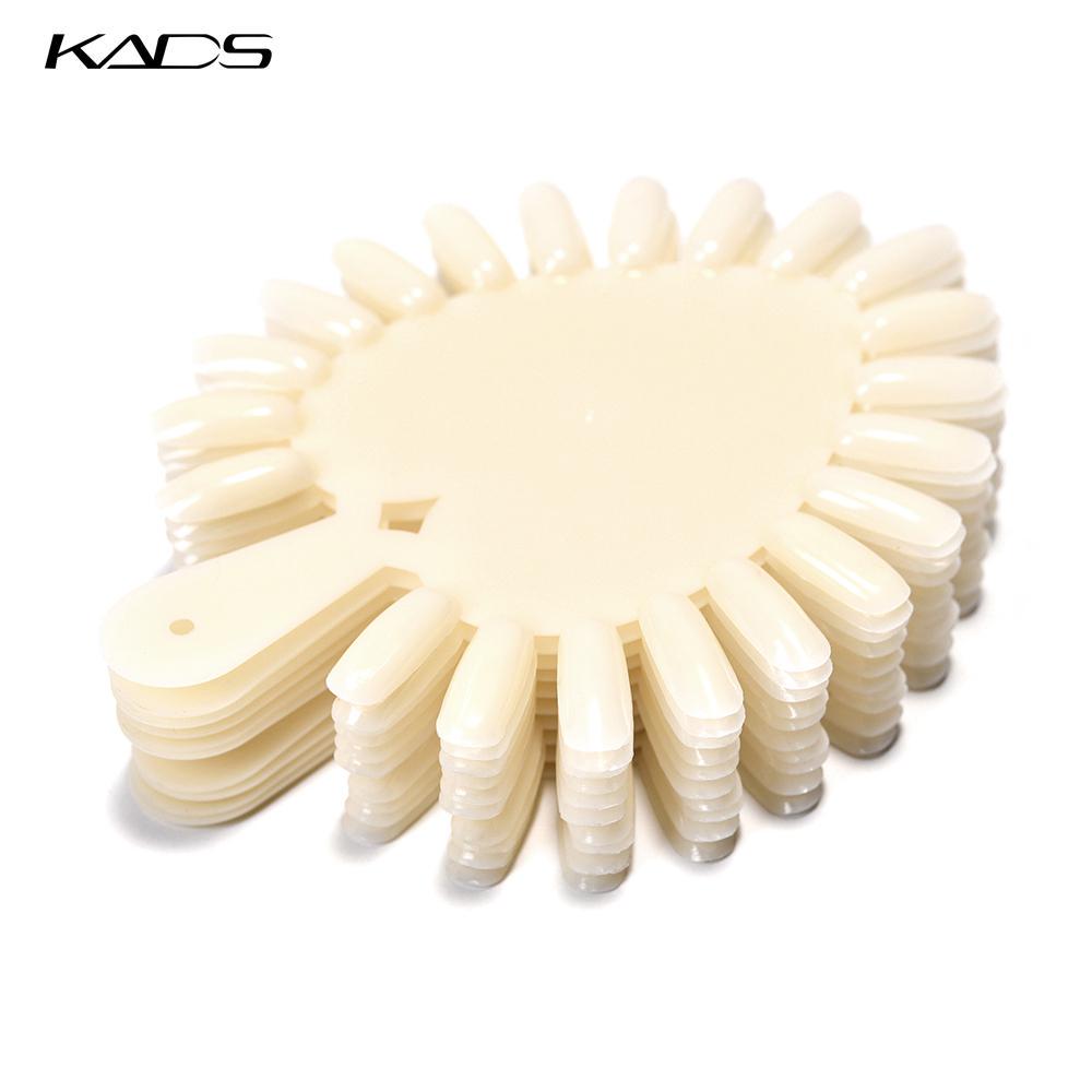 kads 21 PCS False Nail Tips Transparent White Heart-shaped Nail Palette UV Gel Polish  Nail Practice Swatch