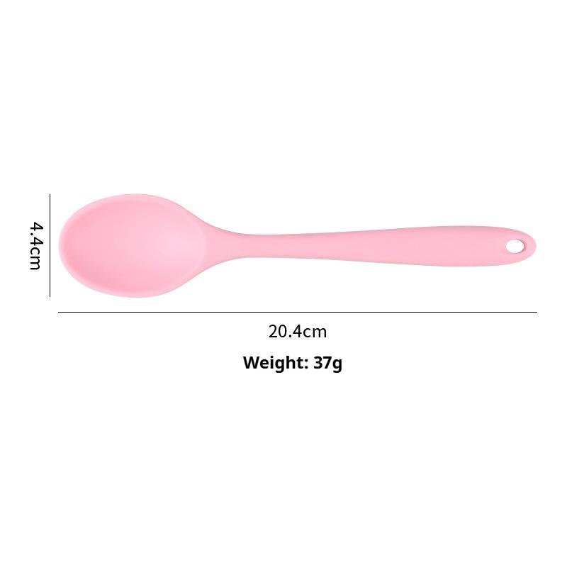 Small Multicolored Silicone Spoons Silicone Serving Stirring Spoon for Kitchen Nonstick Cooking Baking Stirring Mixing Tools