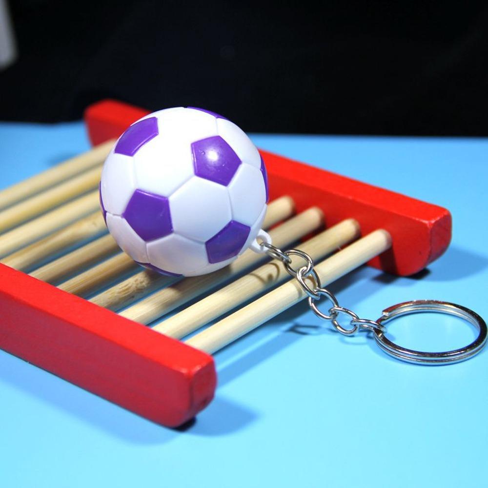 14pcs Pull On Closure Football Keychains Waterproof Design Sport Ball Key Chain Bag Decoration