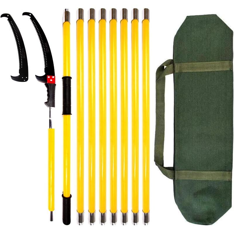 30 Feet Tree Pole Pruner, Durable Tree Trimmers Handle, Manual Branches Trimmer for Garden Tools Loppers Hand Pole Saws